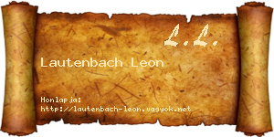 Lautenbach Leon névjegykártya
